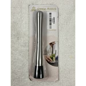 Cocktail Muddler, Stainless Steel Mojito Bar Tool Drink Ice Crushing, Silver